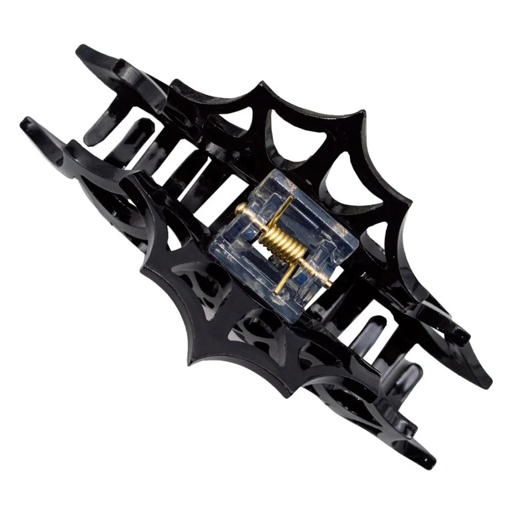 kreepsville 666 Spiderweb Claw Clip Gothic Horror Hair Accessory (Black), 1 Count (Pack of 1)