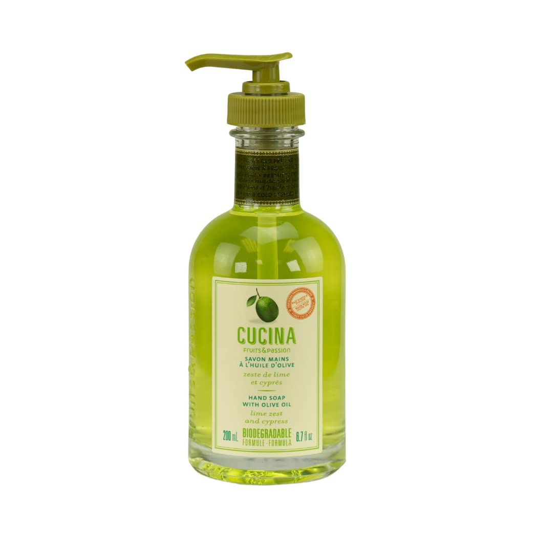 Cucina Lime Zest and Cypress 6.7 oz Hand Soap Beauty & Personal Care Fruits and Passion