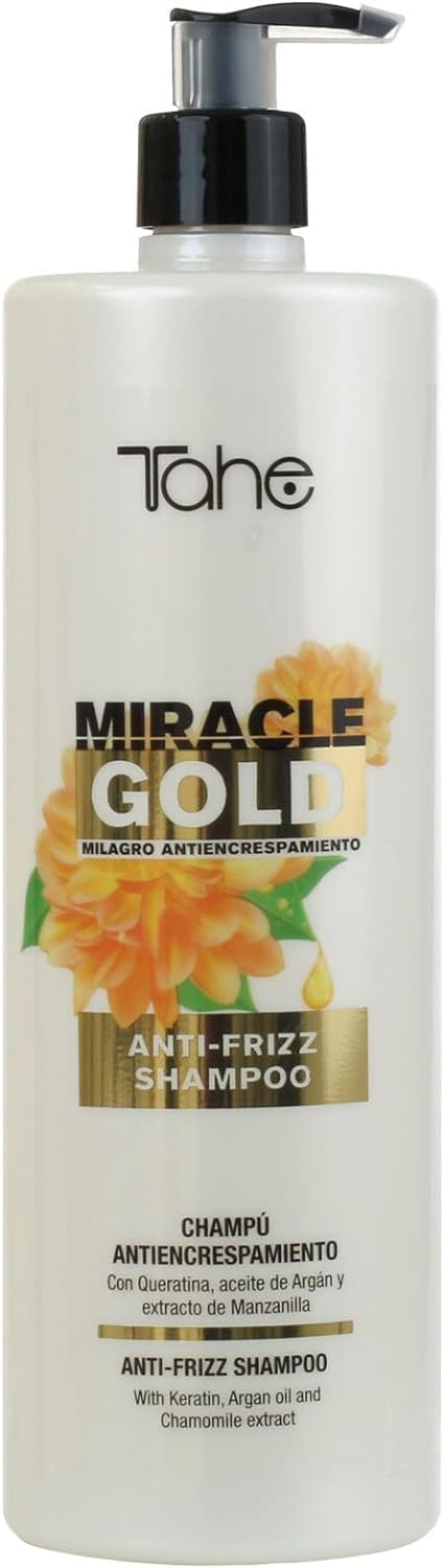 Tahe Miracle Gold Kit For Frizz Control - Shampoo 1000ml + Mask 1000ml + Styling Cream 100ml Beauty & Personal Care Tahe