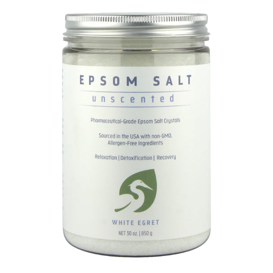 White EGRET Epsom Salt,unscented, 2.5 Pound, 30 oz Beauty and Personal Care White Egret