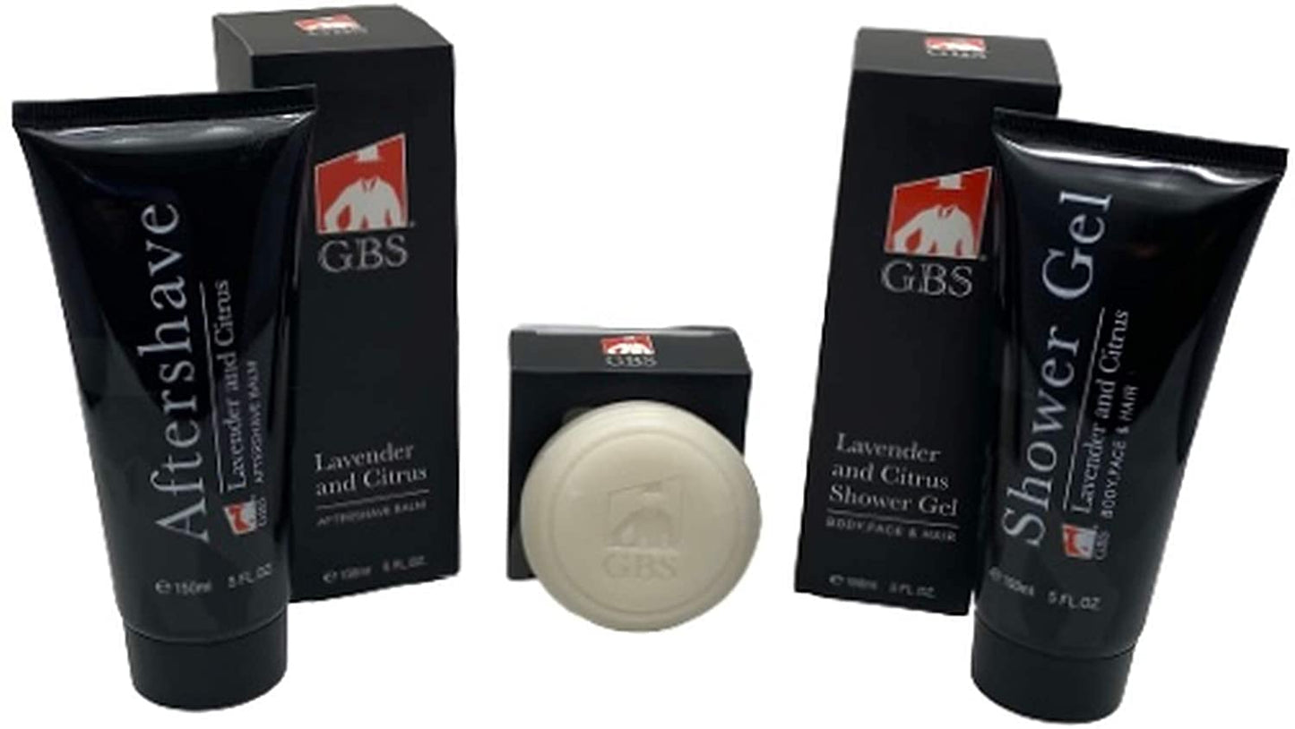 G.B.S Black Deluxe Razor Set, Butterfly Opening De Adjustable Razor Shaving Bowl Soap Shower Gel and Aftershave Balm Beauty and Personal Care G.B.S