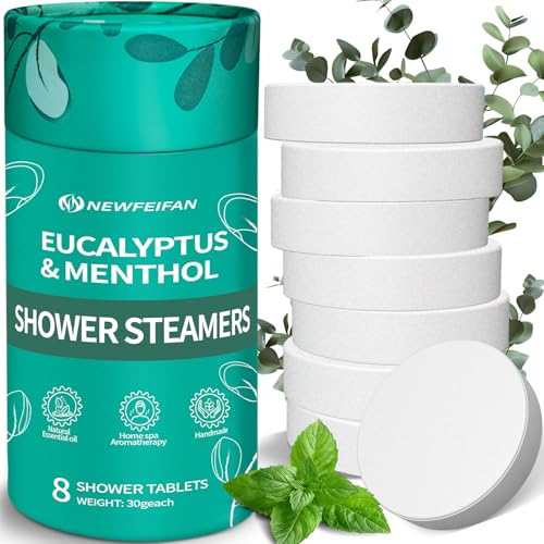 NEWFEIFAN Shower Steamers Aromatherapy, 8Pcs Eucalyptus & Menthol Baht Bomb Beauty and Personal Care NEWFEIFAN