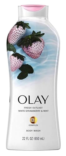 Olay Body Wash Fresh Cooling Strawberry & Mint 22 Ounce (650ml) (3 Pack)3 Beauty & Personal Care Olay
