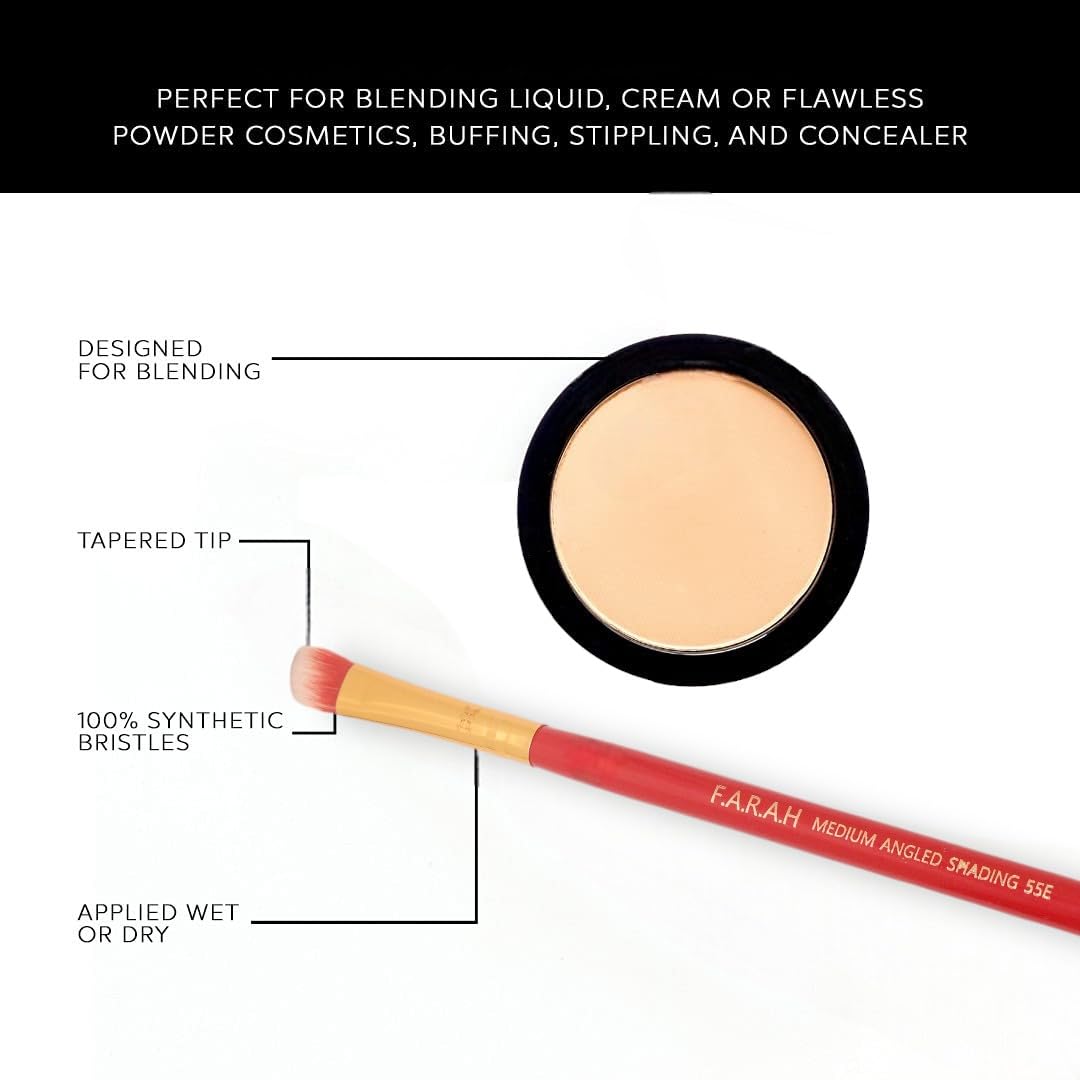 Medium Angled Shading Brush 55E (Red) Beauty & Personal Care F.A.R.A.H