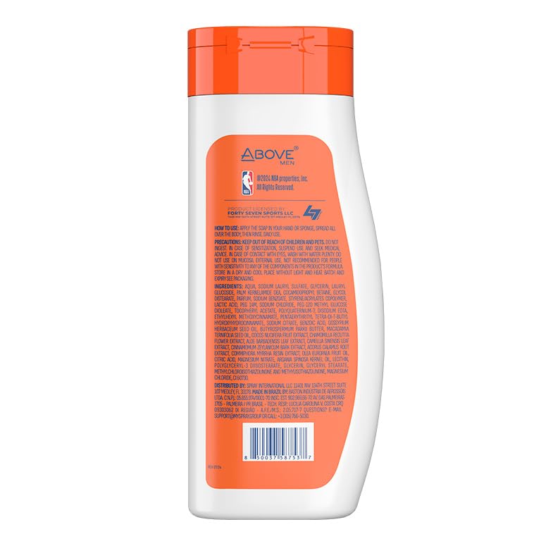 ABOVE NBA Body Wash for Men | GAME READY | Deep Hydration & Energizing Cleanse | Fresh-Court Cooling Scent | 8.5 oz Beauty & Personal Care NBA