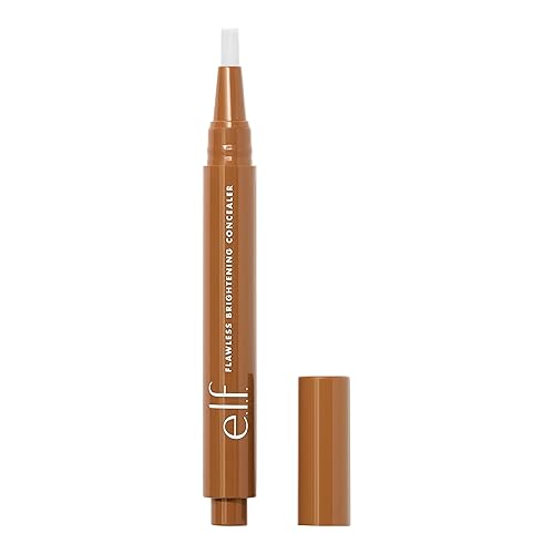 e.l.f. Flawless Brightening Concealer, Illuminating & Highlighting Face Makeup, Conceals Dark Under Eye Circles, Deep 53 W, 0.07 Fl Oz Beauty & Personal Care e.l.f.