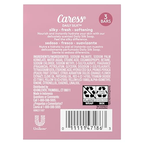 Caress Beauty Bar Soap For Noticeably Silky Soft Skin Daily Silk Extract and Floral Oil Essence 3.15 oz 3 Bars Beauty & Personal Care Caress