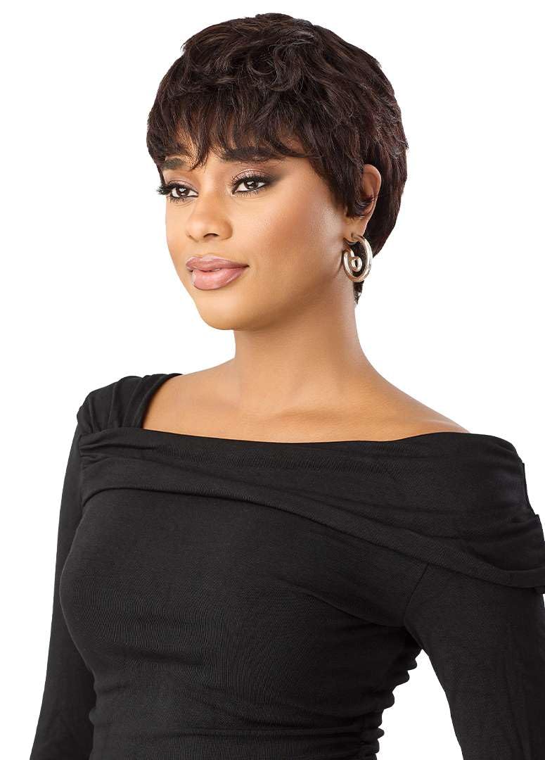 Outre Fab & Fly Full Cap Wig - Human Hair - Aella (NATURAL)