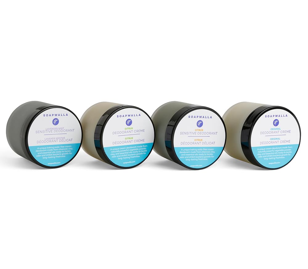 Soapwalla - Natural Sensitive Lavender Mint Aluminum-Free Deodorant Cream - Vegan, Cruelty-Free, Clean Skincare (Full Size, 2 oz - 57 g) Beauty and Personal Care Soapwalla