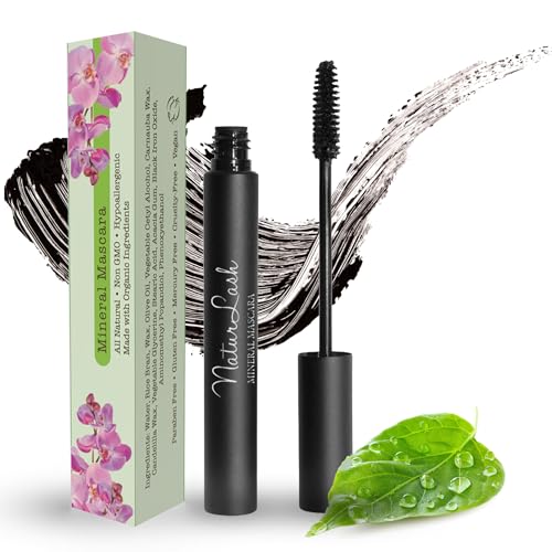 Fifth & Skin NATURLASH Natural Mascara (BLACK) Hypoallergenic for Sensitive Eyes - New Formula - New Packaging! Vegan - Cruelty, Gluten, Nut & Paraben Beauty & Personal Care Fifth & Skin