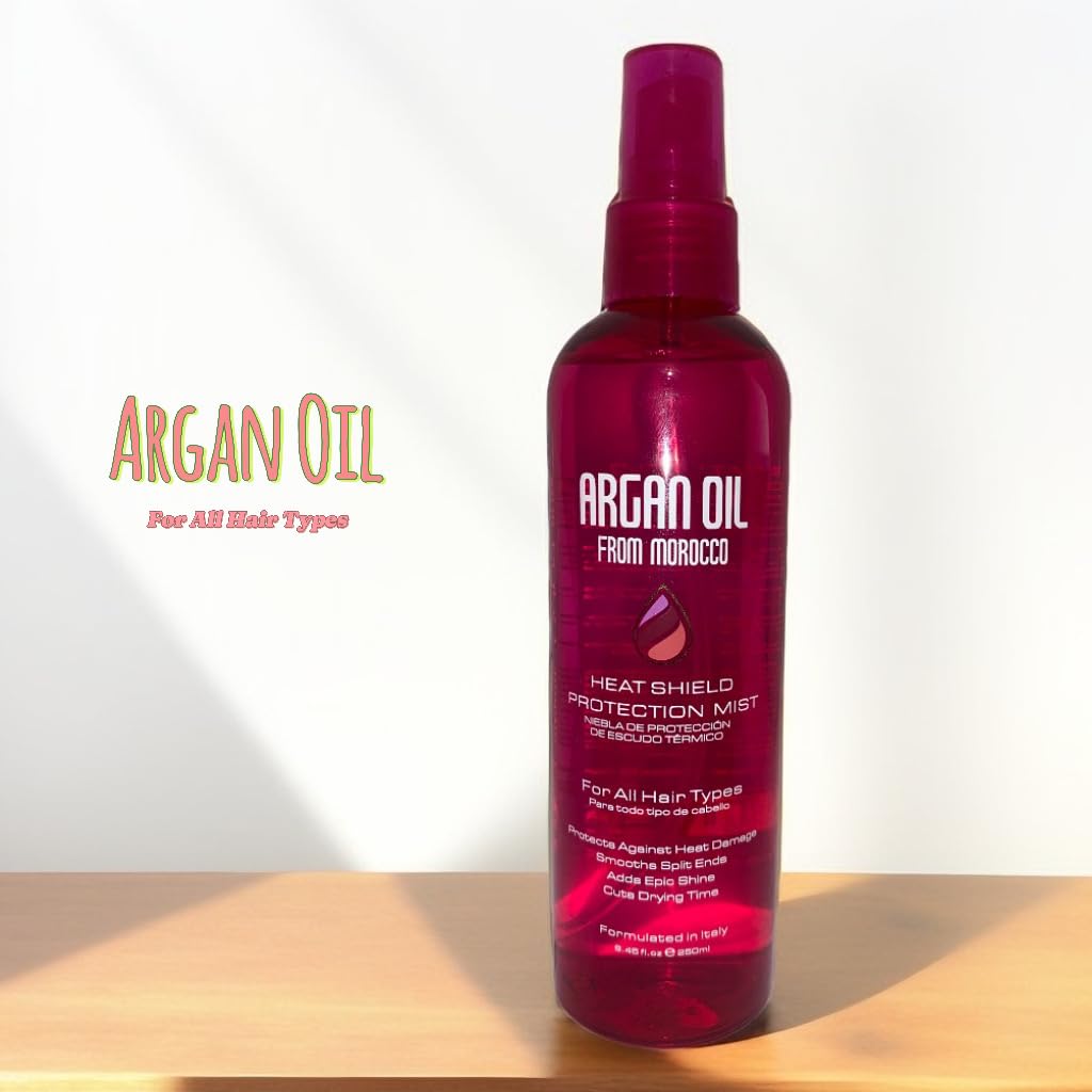 Argan Oil from Morocco Heat Shield Protection Mist, 8.45 fl.oz. (250 ml) Beauty & Personal Care Argan Cosmetics