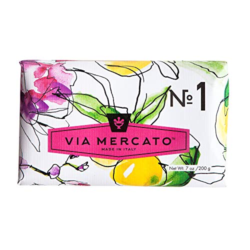Via Mercato Italian Soap Bar (200 g), No. 1 - Bergamot, Patchouli & Rosewood Beauty & Personal Care Via Mercato