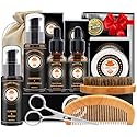 XIKEZAN Beard Kit for Men Care w/Beard Conditioner, Wash, Oil, Balm, Brush, Comb,Birthday Fathers Valentines Gifts for Men Him Dad Husband Boyfriend Beauty & Personal Care XIKEZAN