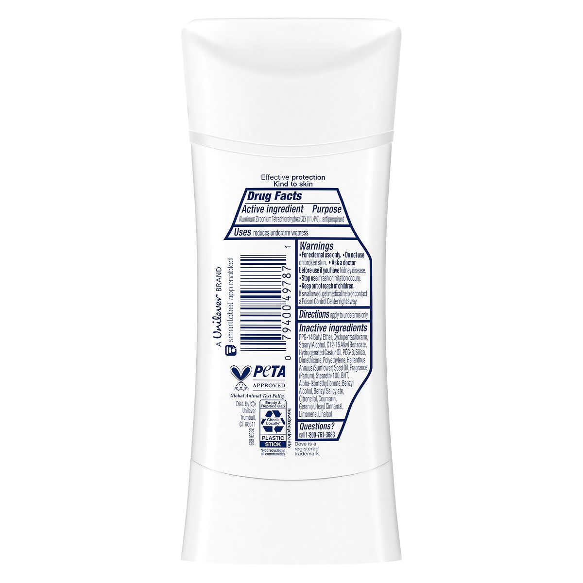 Dove Advanced Care Invisible+ Antiperspirant Deodorant Stick, Cucumber and Cactus Water, 2.6 oz, 4 ct Beauty and Personal Care Dove