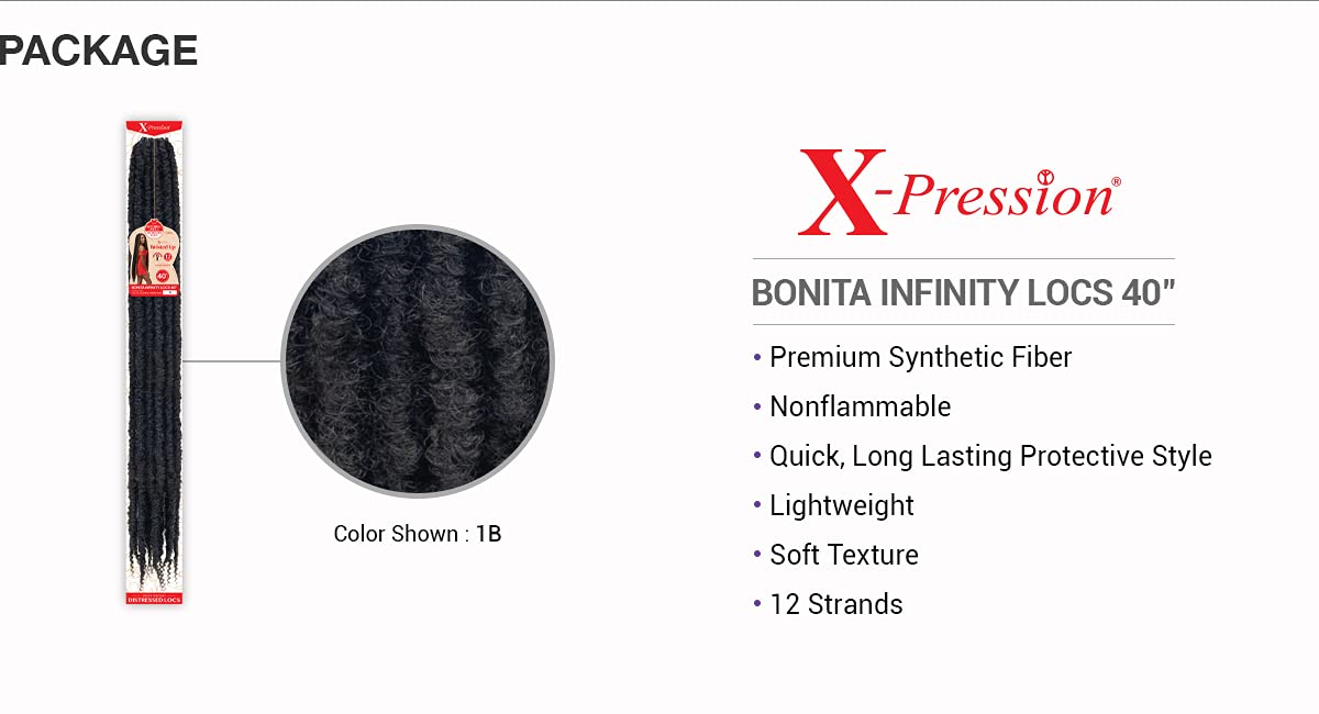 Sun Taiyang Outre Crochet Braids X Pression Twisted Up Bonita Infinity Locs 40inch 1 pack 2T1B30