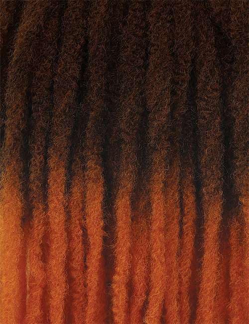 Outre Purple Pack Brazilian Premium Human Hair Blend Feather Crochet Braid - Dominican 18" (2T1B/AMBER)