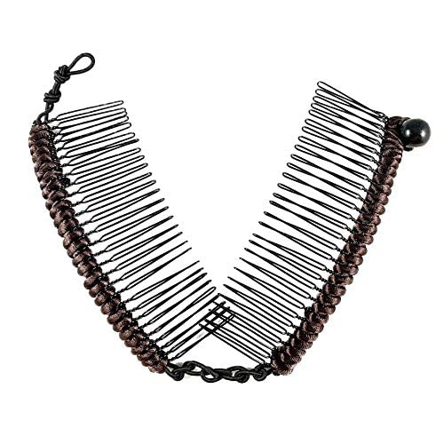 Hairzing Clip | Stretchy Banana Clips for Women - Snug & Comfortable Hair Holder for Thick, Thin and Curly Styles - All Day Hold (Medium, Brown) Beauty & Personal Care HairZing