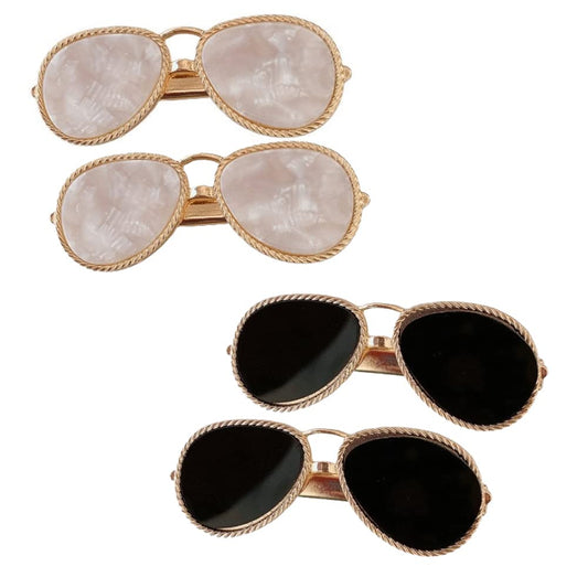 4Pcs Mini Creative Sunglasses Shape Hair Clips Metal Alligator Hair Side Clip Hair Pins Hair Barrettes Hair Accessories for Women Girls Birthday Beauty & Personal Care luzen