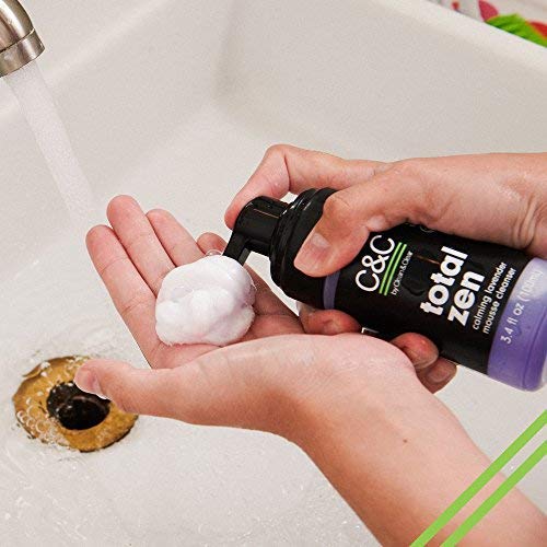 C&C by Clean & Clear Total Zen Calming Lavender Mousse Facial Cleanser to Remove Dirt, Relaxing Oil-Free Face Wash for Sensitive Skin, Not Tested Beauty & Personal Care C&C by Clean & Clear
