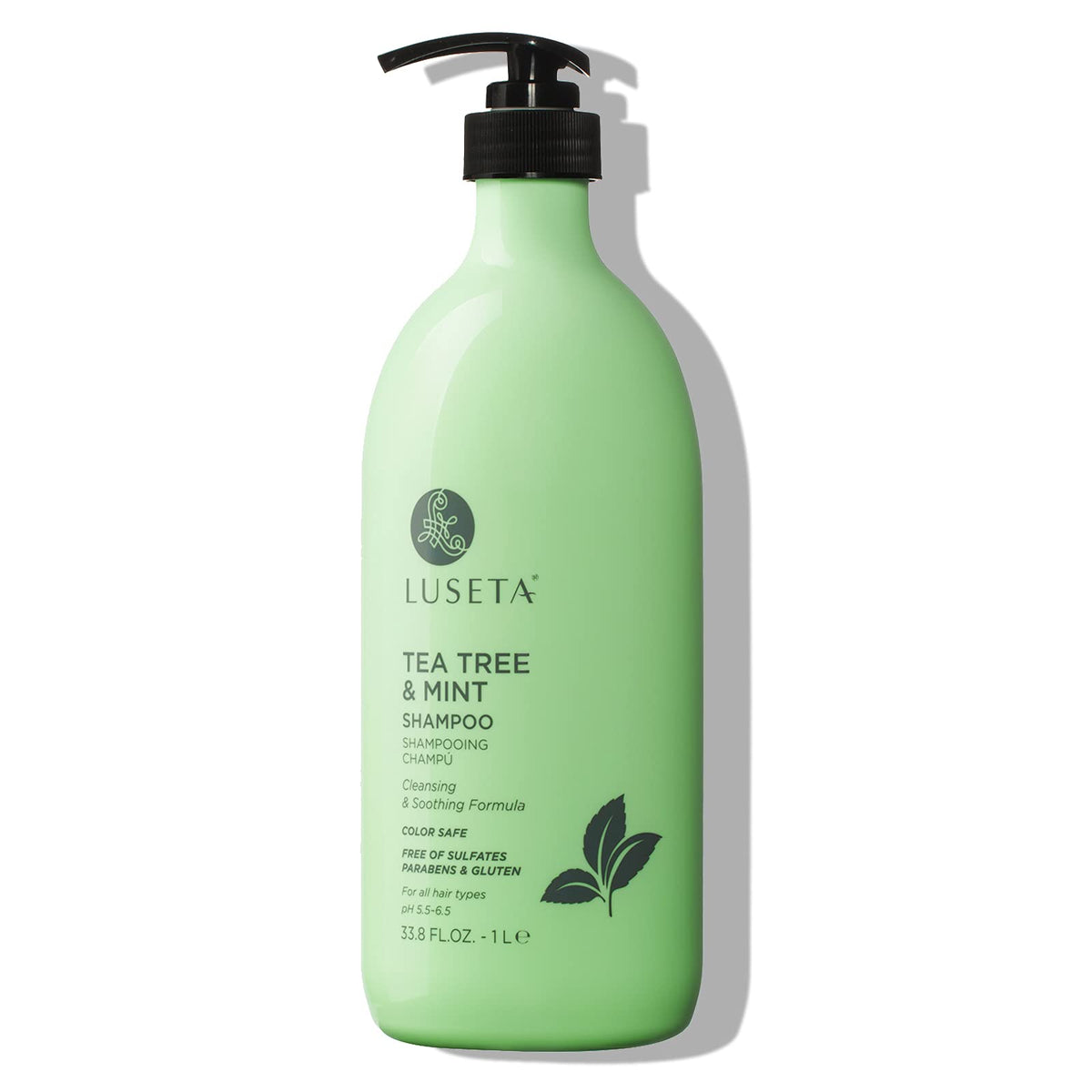 Luseta Tea Tree and Mint Shampoo Cleansing for All Hair Types Nourish Scalp 33.8 Oz