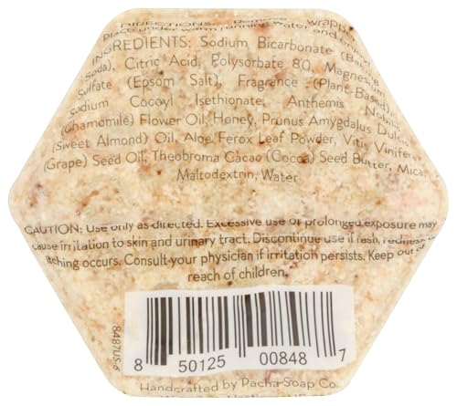 PACHA SOAP Sweet Almond Honeycomb Froth Bomb, 5 OZ Beauty & Personal Care Pacha Soap Co