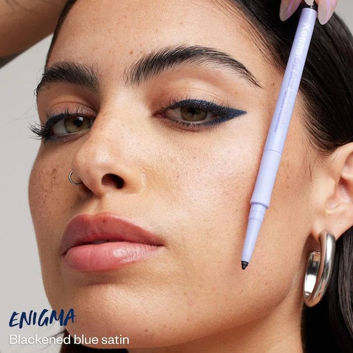 Kosas Soulgazer Intensifying Waterproof Gel Eyeliner - Enigma - blackened blue satin