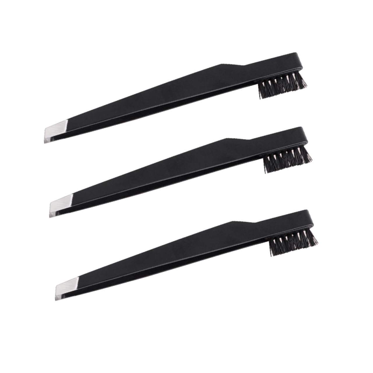 FRCOLOR 3 Pack Eyebrow Tweezers for Women Carbon Steel Angled Eyebrow Plucker Facial Makeup Portable Brow Tweezers for Facial Hair Beauty and Personal Care FRCOLOR