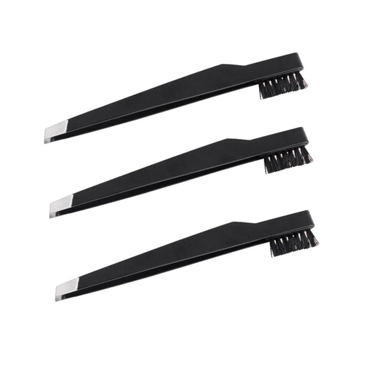 FRCOLOR 3 Pack Eyebrow Tweezers for Women Carbon Steel Angled Eyebrow Plucker Facial Makeup Portable Brow Tweezers for Facial Hair Beauty and Personal Care FRCOLOR