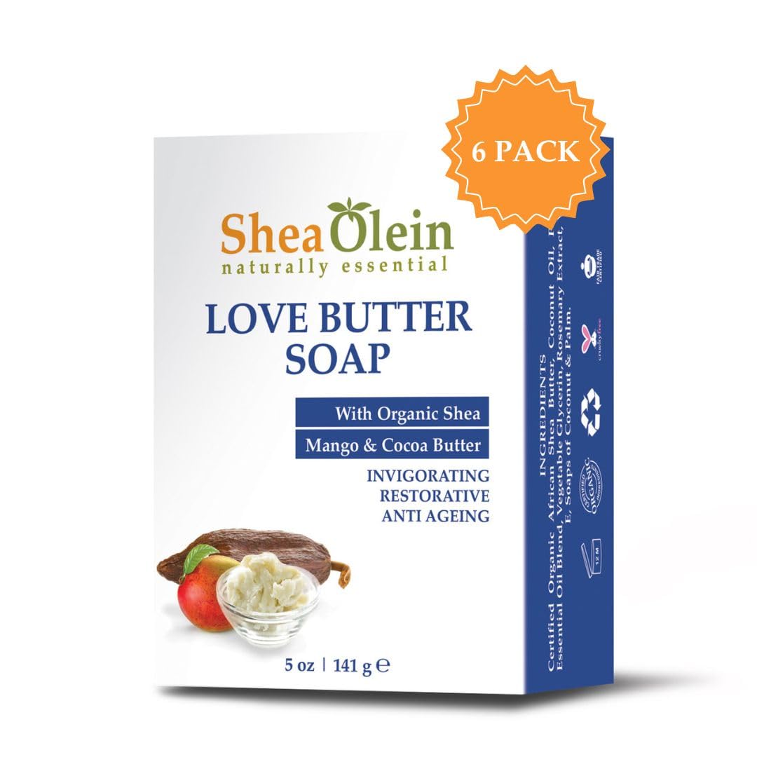 Shea Olein SheaOlein- Love Butter Soap 5 oz Bar (6 Bars) Beauty & Personal Care SheaOlein Naturally Essential