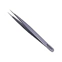 Tweezers for Eyelash Extension Hand Crafted Surgical Stainless Steel Metallic Purple Powder Coated (Supper Straight Tip.) Beauty & Personal Care metaleks