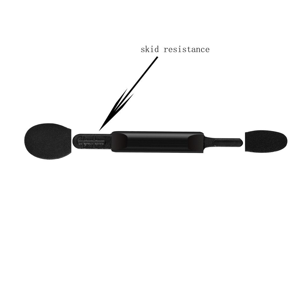 Deksias Disposable Dual Sided Eye Shadow Sponge Applicator Oval Tipped Eyeshadow Brushes Makeup Applicators (50PCS, black) Beauty & Personal Care Deksias
