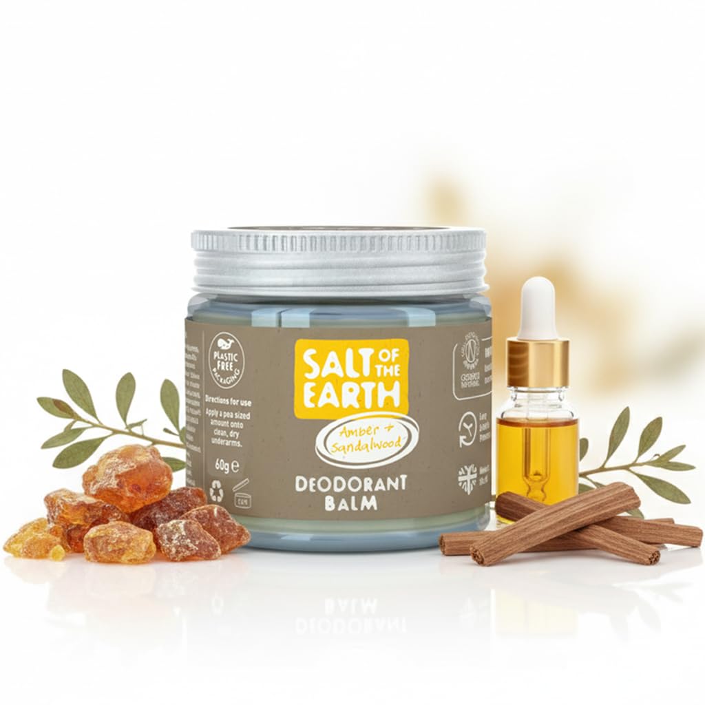 SALT OF THE EARTH Deodorant Balm Amber & Sandalwood, 60 GR Beauty and Personal Care Salt Of the Earth