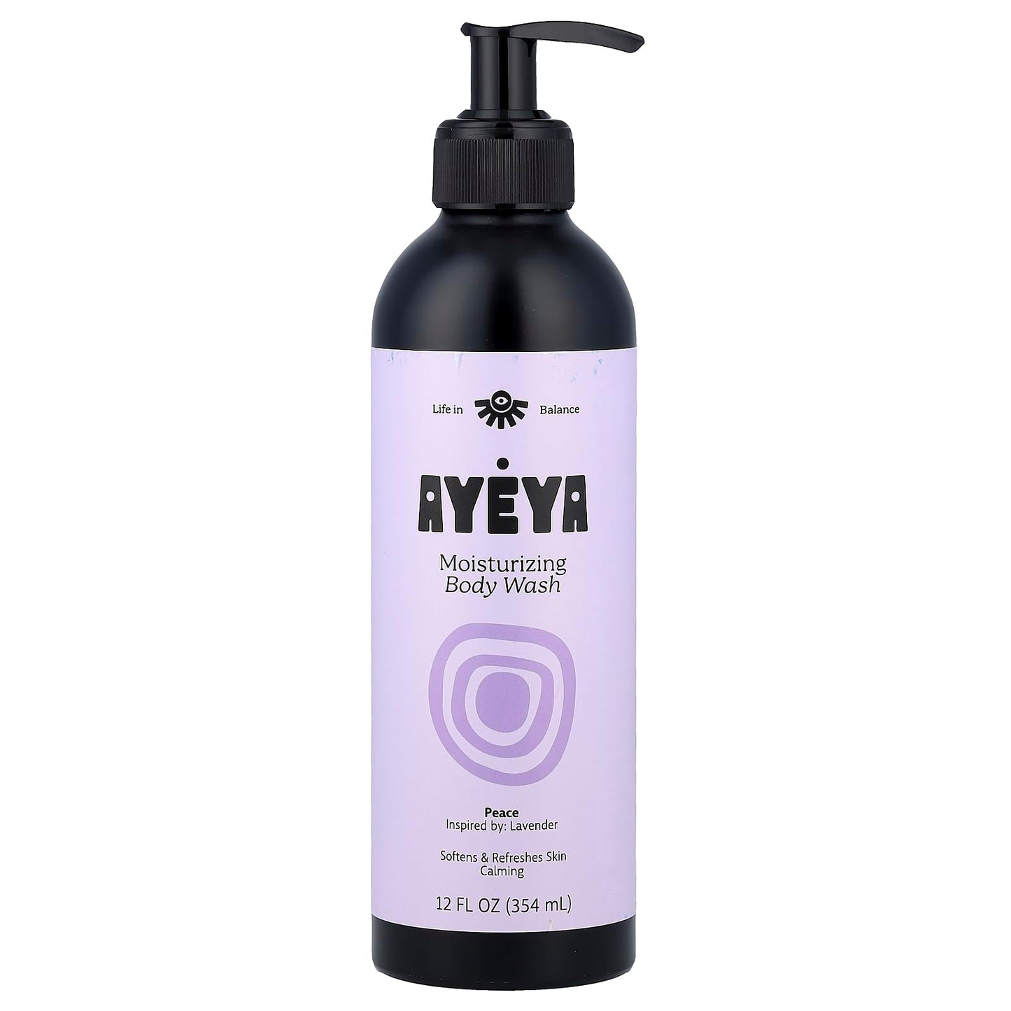 AYÉYA Peace Moisturizing Body Wash - Lavender, Ginger & Patchouli Infused Vegan Cleanser | Calming Body Wash for Sensitive Skin | 12 Fl Oz Beauty & Personal Care Ayeya