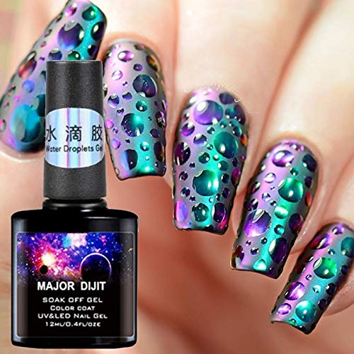 Major Dijit 8ml/Bottle Water Droplet Nails Gel Nail Polish Soak Off UV LED Nail Gel Polish Nail Art Design (B) Beauty & Personal Care Major Dijit