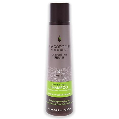Macadamia Professional Hair Care Sulfate & Paraben Free Natural Organic Cruelty-Free Vegan Hair Products Ultra Rich Hair Repair Shampoo, 10oz Beauty & Personal Care Macadamia Professional