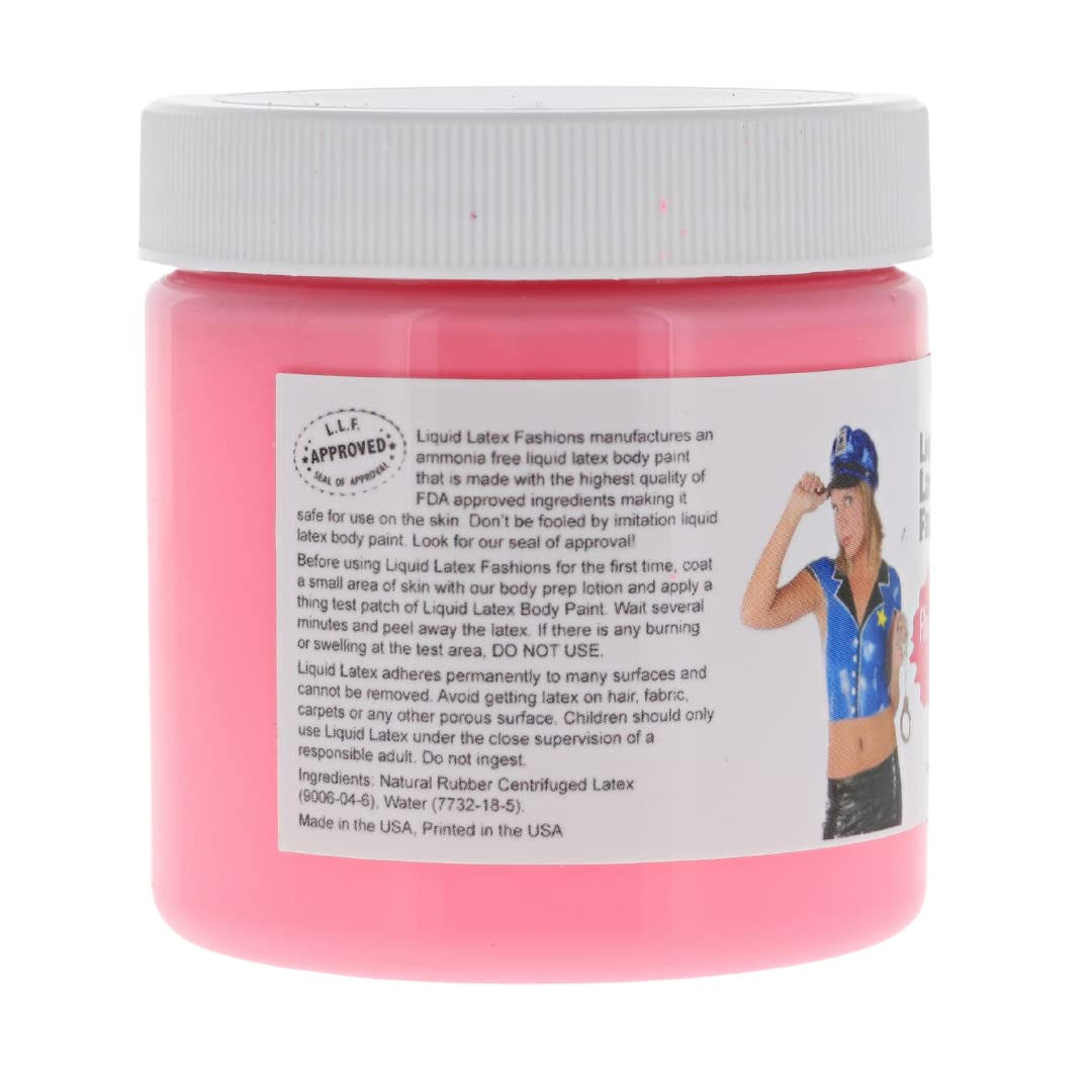 Fluorescent Pink 4 Oz - Liquid Latex Body Paint, Ammonia Free No Odor, Easy On and Off, Cosplay Makeup, Creates Professional Monster, Zombie Arts Beauty & Personal Care Liquid Latex Fashions
