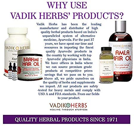 Vadik Herbs Brahmi Amla Hair Oil (8 oz) Ayurvedic herbal hair growth oil and hair conditioning oil with Rosemary Oil | Great for hair loss, balding Beauty & Personal Care Vadik Herbs