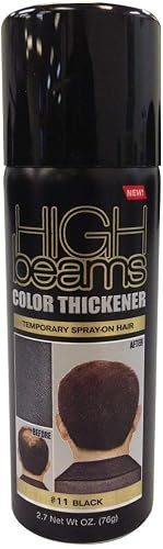 High Beams Color Thickener Temporary Spray-On Hair - Black 2.7 oz. (Pack of 2) Beauty & Personal Care High Beams