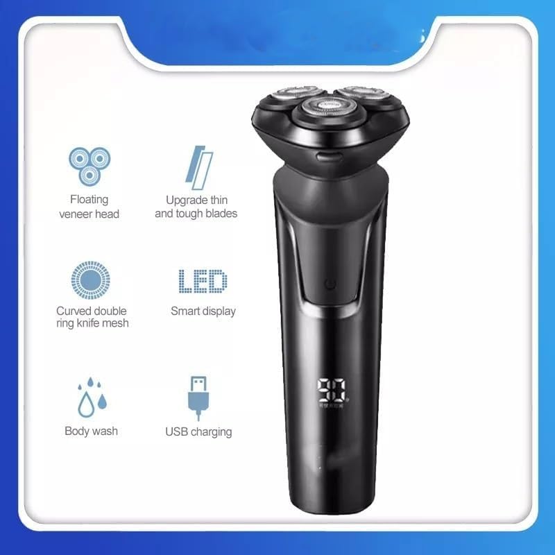LEONYS Electric Shavers for Bald Men, Men Electric Shaver Smart IPX7 Waterproof Rechargeable Beard Razor Quick Charging Trimming Machine Beauty and Personal Care LEONYS