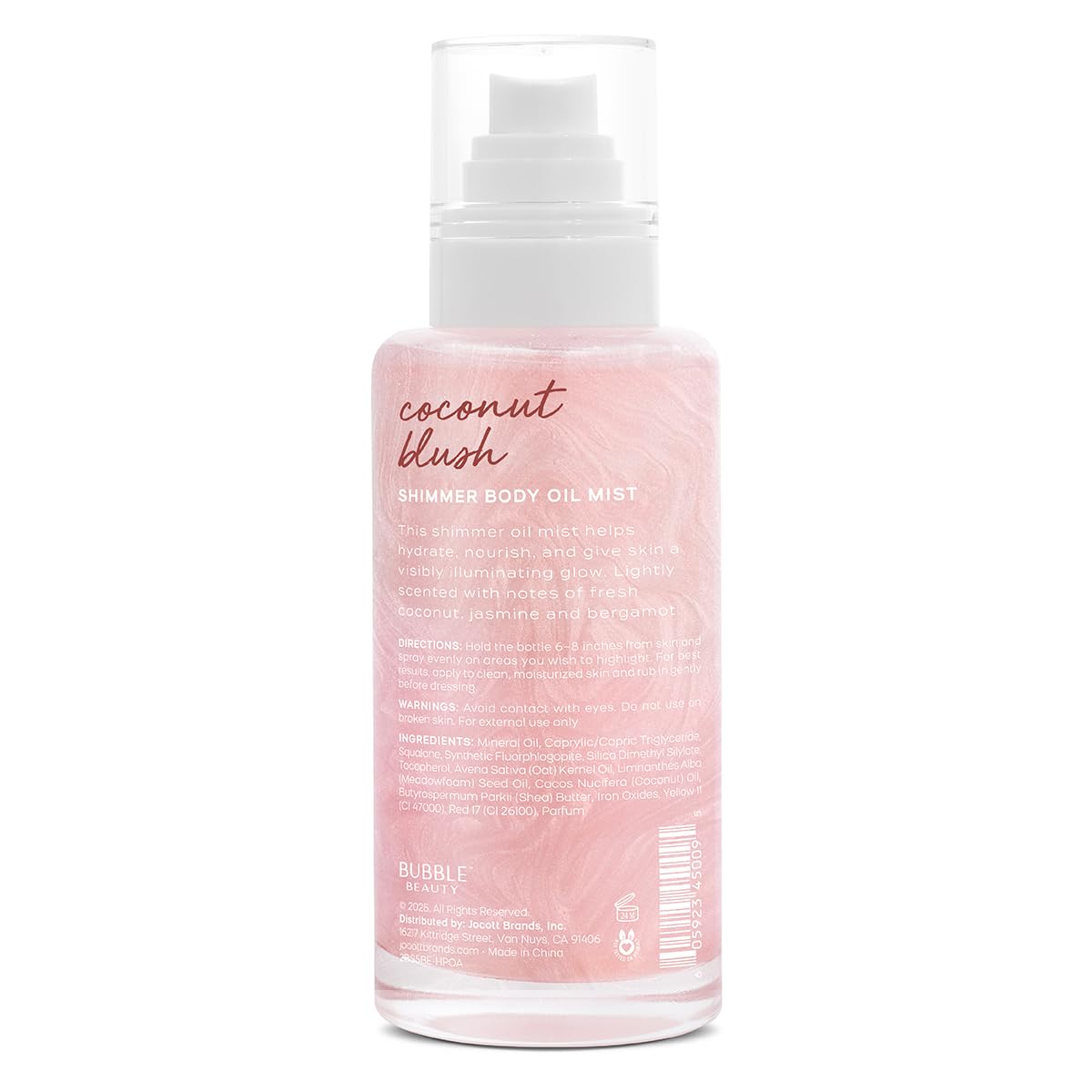Bubble Beauty Shimmer Body Oil Mist - Coconut Blush | Lightweight Glow-Enhancing Body Mist with Coconut Oil & Shea | Hydrates, Softens & Adds a Subtle Beauty & Personal Care Bubble Beauty