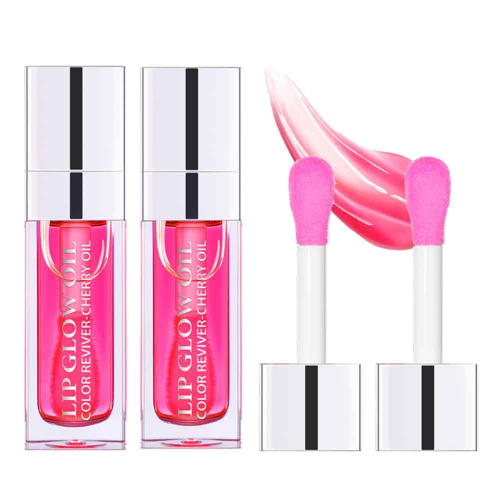 Fovcos Hydrating Lip Glow Oil, Moisturizing Lip Glow Oil, Lip Plumper Gloss, Transparent Lip Gloss, Lip Oil, Plumping Lip Oil, Lip Balm, Tinted Lip Beauty & Personal Care Fovcos