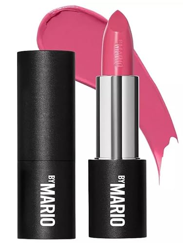 BY MARIO MAKEUP SuperSatin Lipstick | A classic, creamy satin lipstick with a soft sheen | Size 0.12 oz / 3.5 g (Broadway - cool bright pink) Beauty & Personal Care BY MARIO