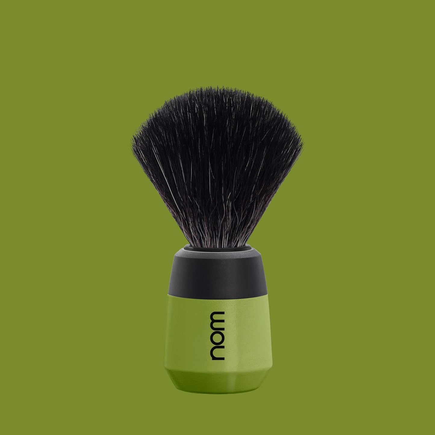 NOM Max Shaving Brush - Vegan Shave Brush for Shaving soaps and creams - sustainable eco-friendly and reusable - Exfoliating Shaving Brush - Olive Beauty and Personal Care MÜHLE
