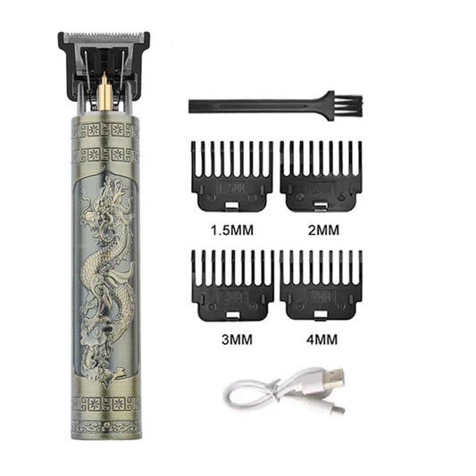 Razors Rechargeable Hair Clipper Haircut Razor for Men Shaver Adult Electric USB Charging Clipper LCD Display Cordless Carving Pusher(Dragon A) Beauty and Personal Care EWKYLSEM