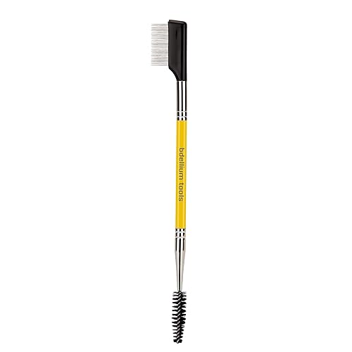 Bdellium Tools Professional Makeup Brush - Studio Series 725 Double End Metal Comb/Lash - With Soft Synthetic Fibers, For Prep Eyelashes (Yellow, 1pc) Beauty & Personal Care BDELLIUM TOOLS