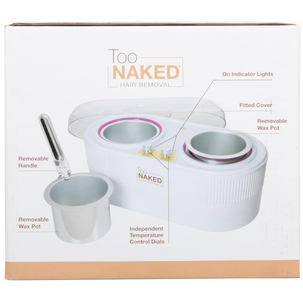 TOO NAKED HAIR REMOVAL Premium Double Wax Warmer, Dual Hair Removal Paraffin Wax Warmer with Adjustable Temperature Controls Beauty and Personal Care TOO NAKED HAIR REMOVAL