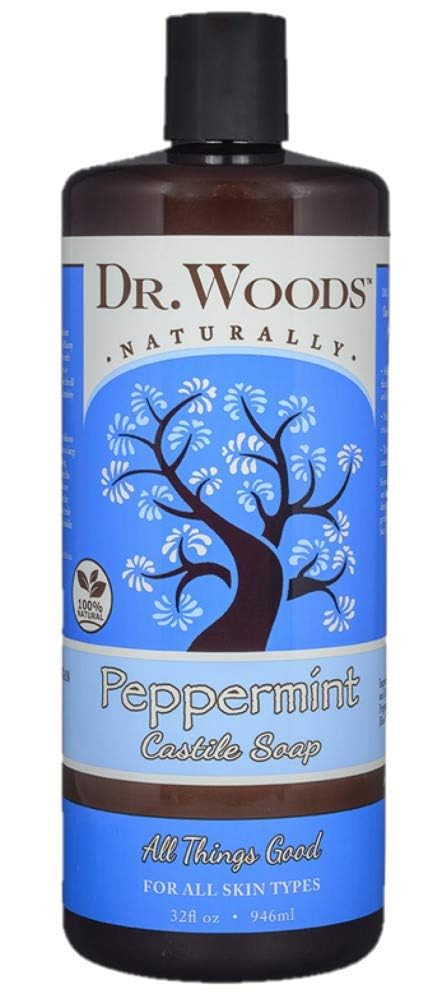 Peppermint Castile Soap, 32 Oz by Dr.Woods Products (Pack of 5)5 Beauty & Personal Care Dr. Woods