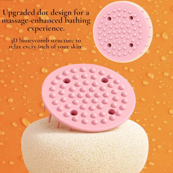Pikspeak Sonic Body Scrubber XZ?007 - Electric Shower Loofah (4 Modes) - Rechargeable USB?C, IPX7 Waterproof, Deep?Clean & Exfoliate Body Brush - Pink Beauty and Personal Care Pikspeak
