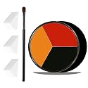 VPCRT6 Black Red Orange Face Body Paint, with 3PCS Sponge and 1PC Brush, Face Painting Kit with Applicator for Halloween Makeup, Pumpkin Cosplay Beauty & Personal Care VPCRT6