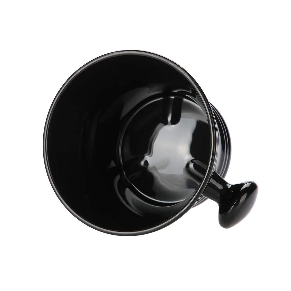 HURRISE Shaving Soap Bowl, Shave Mug For Shave Cream Foam Shaving Cream, Plastic Shaving Soap Bowls for With Handle(Black) Beauty and Personal Care HURRISE